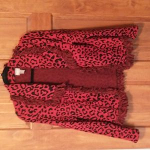 Chino's women's size M (1) fringed cardigan